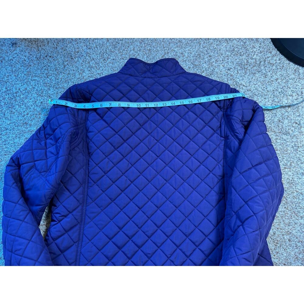 Lauren Ralph Lauren Quilted Jacket Womens XL Purple Zip Up Barn Puffer Coat Tee - Picture 5 of 7